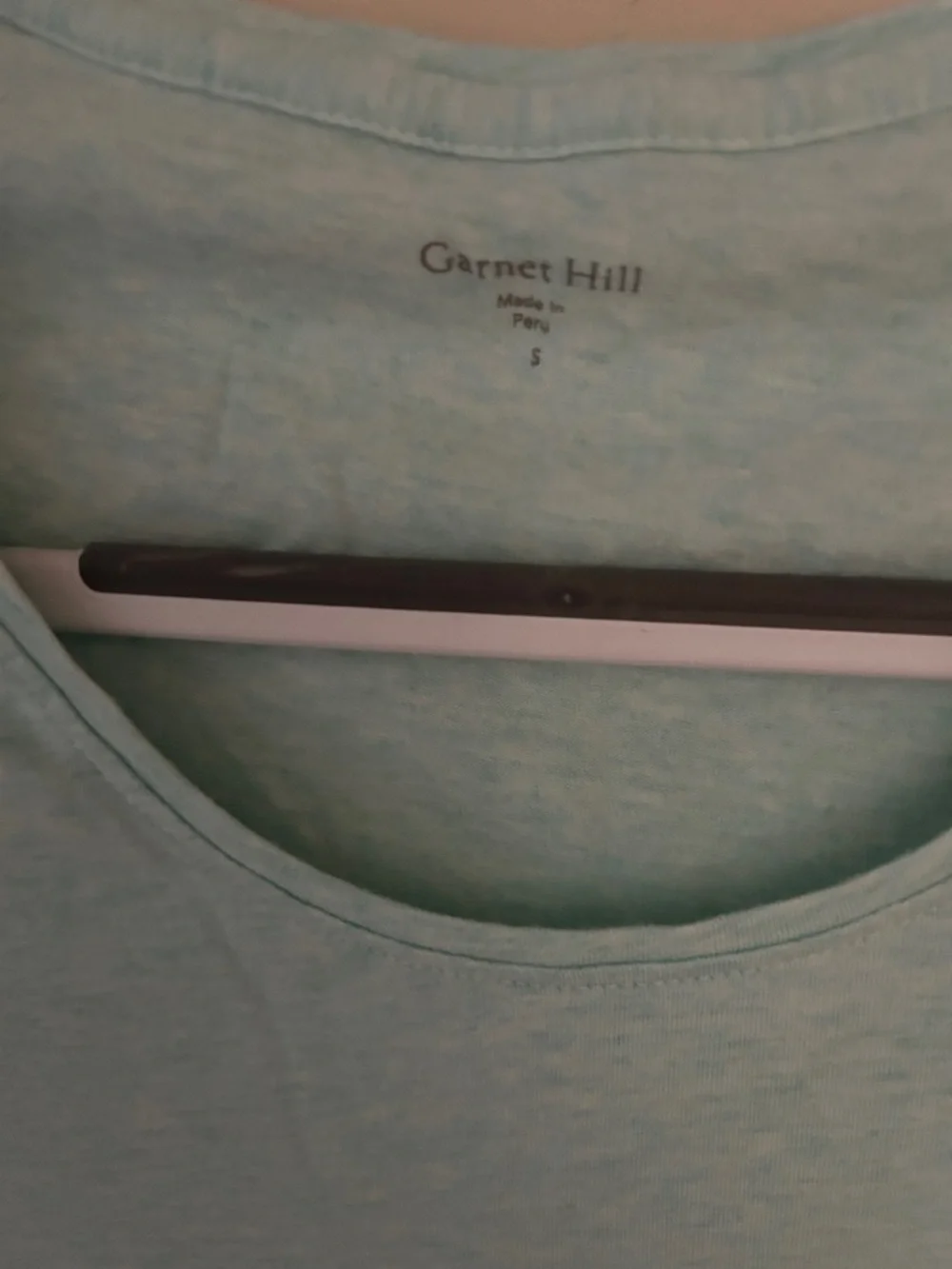 Garnet Hill Mint Color Lightweight Scoop Neck Tee - Picture 6 of 7